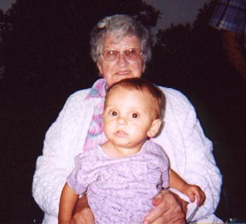 Great Grandma Ellis and me