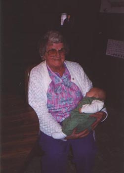 Great Grandma Ellis and me